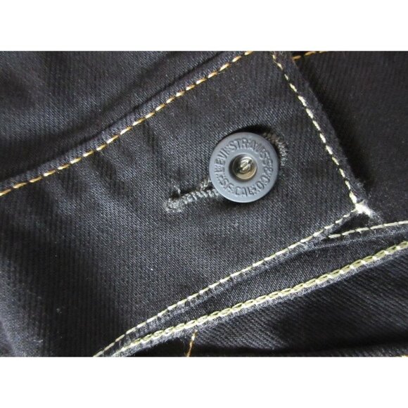 COPY - Levi's Men's Button Front Black Denim Unlined Trucker Jean Jacket Size 4… - Picture 7 of 9